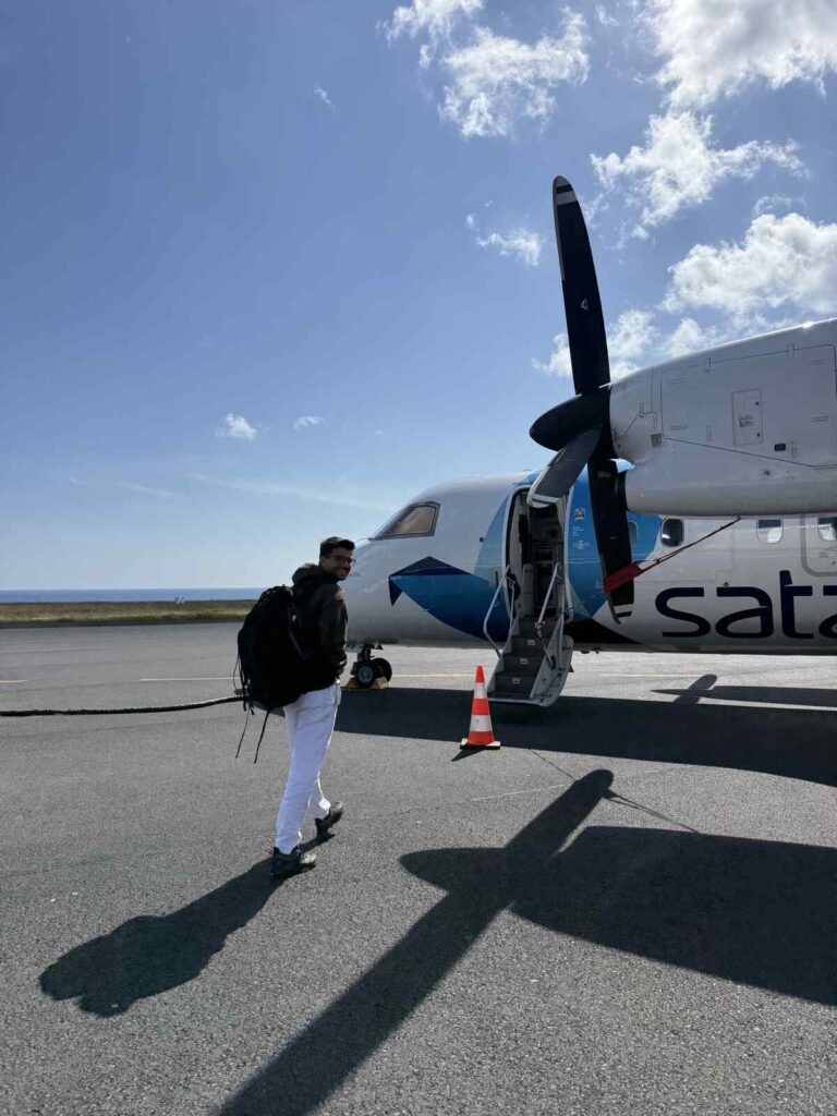 Avión trayecto Faial Flores